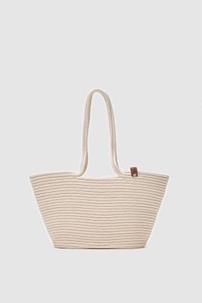 کیف ساحلی بژ زنانه حصیر Shule Bags - کد 927957779