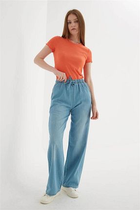 شلوار آبی زنانه پنبه ای Fashion Friends - کد 927958648