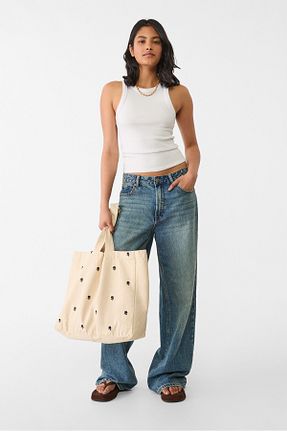 کیف دوشی نباتی زنانه Stradivarius - کد 927970879