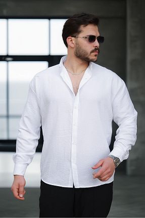 پیراهن سفید مردانه یقه پیراهنی Valiberta - کد 928019896