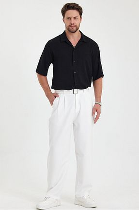 شلوار سفید مردانه پارچه Gray Clothing - کد 859436474