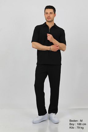 شلوار مشکی مردانه پارچه Cosplay - کد 928000593