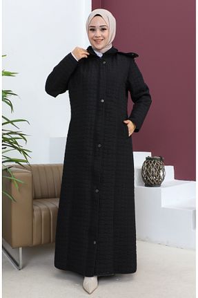کاپشن حجاب مشکی زنانه مخلوط پلی استر sefamerve - کد 834609413