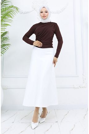 بلوز حجاب قهوه ای Relaxed sefamerve - کد 928021265