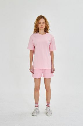 ست بالاتنه و پائین تنه صورتی زنانه بافت The Champ Clothing - کد 924121229