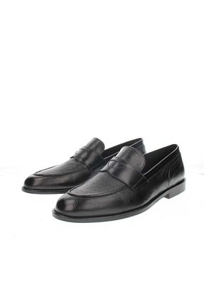 کفش لوفر مشکی مردانه چرم خالص GROZ STORE - کد 928152713