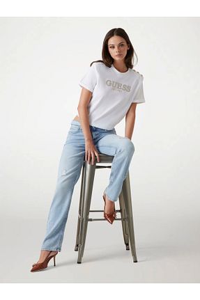 تیشرت سفید زنانه رگولار Guess - کد 926331820
