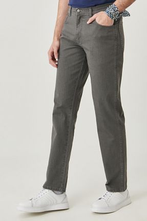 شلوار جین طوسی مردانه پاچه ساده Wrangler - کد 300214227
