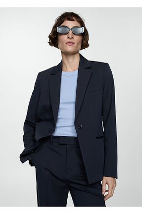 کت بلیزر آبی زنانه پلی استر MANGO - کد 891109861