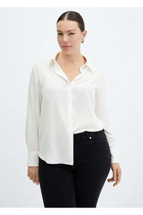 پیراهن سفید زنانه سایز بزرگ MANGO - کد 788443337
