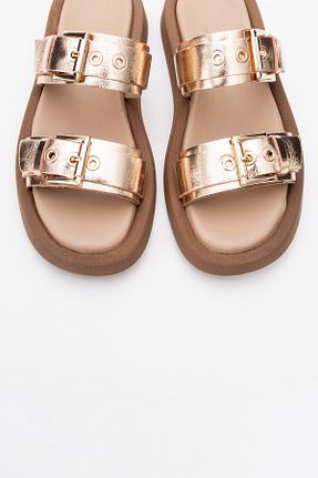 دمپائی صورتی زنانه چرم خالص luvishoes - کد 689017176