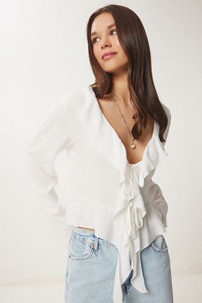 بلوز نباتی زنانه رگولار Happiness İstanbul - کد 927767948