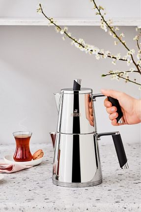 کتری طوسی استیل ضد زنگ Karaca - کد 318862652