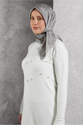 روسری بژ ساتن Alvina - کد 895984448