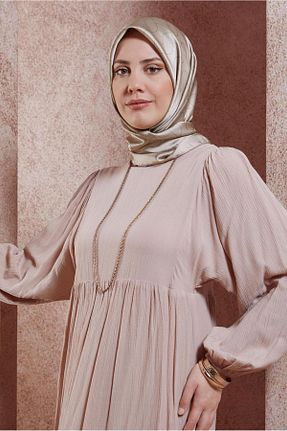روسری بژ ساتن Alvina - کد 846355922