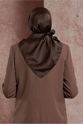 روسری قهوه ای پلی استر Alvina - کد 830153240