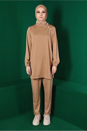 ست گرمکن حجاب بژ زنانه رگولار Alvina - کد 858293140