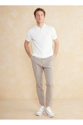 شلوار بژ مردانه پاچه ساده BROOKS BROTHERS - کد 926544659