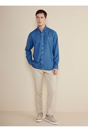 شلوار بژ مردانه پاچه ساده BROOKS BROTHERS - کد 926544656