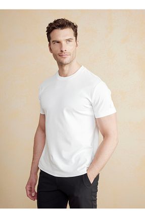 تیشرت سفید مردانه یقه دوچرخه BROOKS BROTHERS - کد 926544807