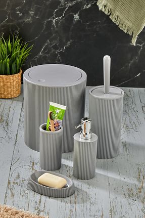 ست حمام طوسی پلاستیک Kitchen Line - کد 792801040