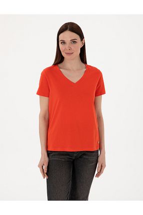 تیشرت قرمز زنانه رگولار Pierre Cardin - کد 926545723