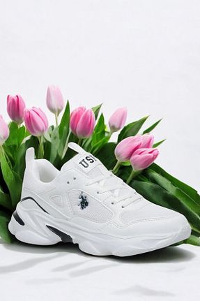 کفش اسنیکر سفید زنانه بند دار U.S. Polo Assn. - کد 926555620