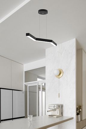 لوستر مشکی آلومینیوم Hegza Lighting - کد 57128286