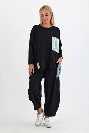 ست بالاتنه و پائین تنه مشکی زنانه بافت Butik - کد 890218815