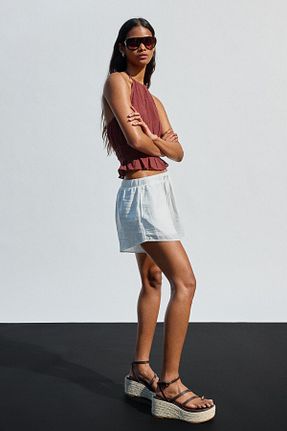 صندل قهوه ای زنانه پاشنه پلتفرم Bershka - کد 902331881