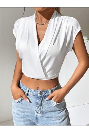 بلوز سفید زنانه ساده CASUALSTYLE - کد 926626377