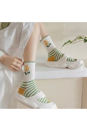 جوراب اسپرت خاکی زنانه پنبه ای Çorap Kurdu - کد 926637439