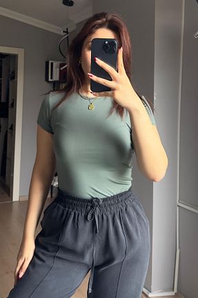 بادی حجاب سبز زنانه پنبه ای Qenz - کد 926629417