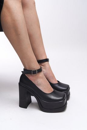 کفش پاشنه بلند کلاسیک مشکی زنانه چرم لاکی Riccon - کد 926652699