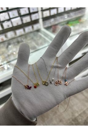 گردنبند نقره طلائی زنانه 925 عیار Papatya Silver - کد 143634315