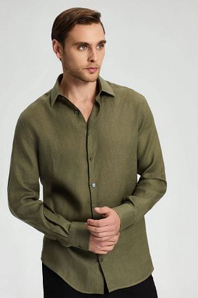 پیراهن خاکی مردانه رگولار Hemington - کد 926659960
