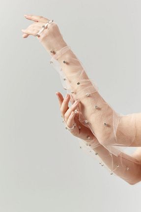 دستکش بژ زنانه Grace Beauties - کد 777731456