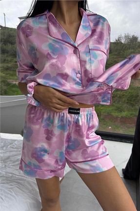 ست لباس راحتی بنفش زنانه گلدار COCCOLARSI - کد 926648509