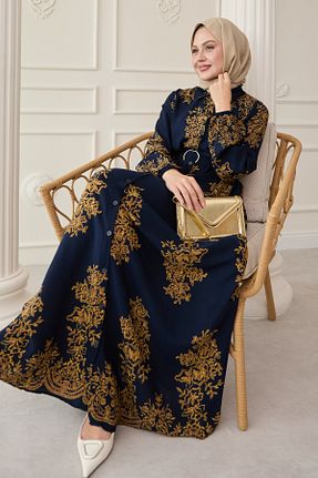 لباس حجاب سرمه ای رگولار InStyle - کد 926678946