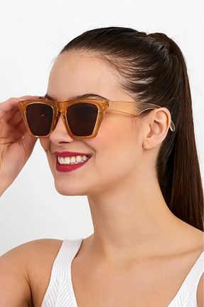عینک آفتابی قهوه ای زنانه UV400 Luna Jewelry - کد 926698032