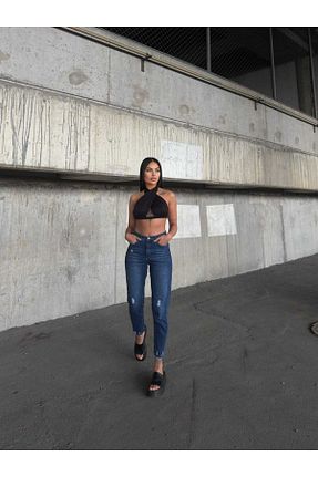 شلوار جین آبی زنانه پاچه لوله تفنگی Pelin Jeans - کد 926704287