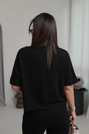 ست بالاتنه و پائین تنه مشکی زنانه بافت BayBayan - کد 926702703