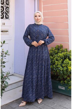 لباس حجاب سرمه ای زنانه Relaxed sefamerve - کد 926702248