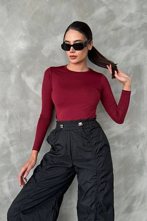 بادی زرشکی زنانه یقه دوچرخه oshebu - کد 926720443