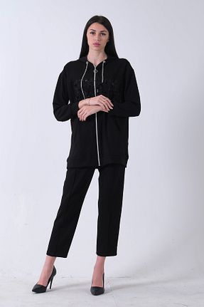 ست بالاتنه و پائین تنه مشکی زنانه بافتنی Feminist - کد 926724412