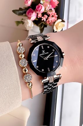 ساعت مچی مشکی زنانه 36-40 میلی متر Daniel Klein - کد 357892874