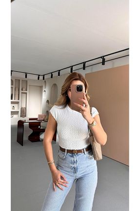 بلوز نباتی زنانه بافت دار Sezgi Tekin - کد 926746579