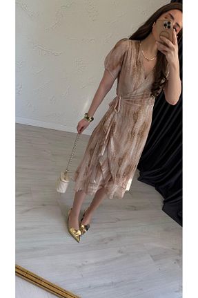 لباس قهوه ای زنانه بافتنی elif teke - کد 926747355