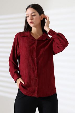 پیراهن زرشکی زنانه رگولار ribana - کد 926679636