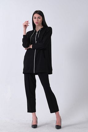 ست بالاتنه و پائین تنه مشکی زنانه بافتنی Feminist - کد 926724412